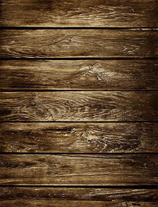 Picture of AOFOTO 3x5ft Old Wood Plank Backdrop Grunge Wooden Board Photo Shoot Background Vintage Weathered Hardwood Fence Panels Photography Studio Props Kid Child Baby Boy Girl Portrait Video Drop Wallpaper