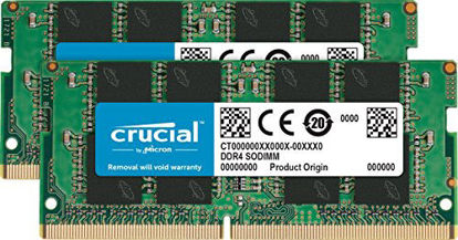 Picture of Crucial 32GB Kit (16GBx2) DDR4 2666 MT/s (PC4-21300) DR x8 SODIMM 260-Pin Memory - CT2K16G4SFD8266