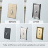 Picture of Architectural Single Duplex Outlet Wall Plate / Switch Plate / Cover, Flat Black, Packaging May Vary