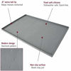 Picture of Leashboss Splash Mat XL Dog Food Mat with Tall Lip, 25"x17" Extra Large Dog Bowl Mat for Food and Water, Non Slip Waterproof Silicone Pet Food Mat for Dogs and Cats (XL - 25 x 17 Inches, Grey)