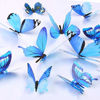 Picture of Butterfly Wall Decals, 24 Pcs 3D Butterfly Removable Mural Stickers Wall Stickers Decal Wall Decor for Home and Room Decoration (Blue)