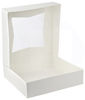 Picture of Beautiful White Pastry, Bakery Box - Keep Doughnuts, Cookies, Muffins Safe - Unique Auto Popup Feature and Clear Window for Visibility Size 8" Length X 8" Width X 2 1/2" Height - (15 Pieces)