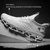 Picture of Chopben Men's Running Shoes Blade Non Slip Fashion Sneakers Breathable Mesh Soft Sole Casual Athletic Lightweight Walking Shoes(9.5,White)