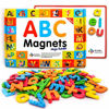 Picture of Pixel Premium Magnetic Letters for Kids - 142 ABC Alphabet Magnets for Preschool Toddlers - Letter Magnets with White Magnetic Board - Educational Fridge Magnets for Kids Refrigerator or Classroom