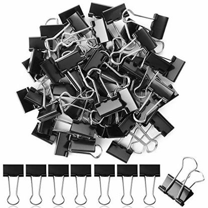 Picture of Mr. Pen- Binder Clips, Small Binder Clips, 50 Pack, 0.75 inch, Black, Small Clips, Paper Binder Clips, Binder Clips Small Size,Small Paper Clips, Office Clips, Micro Binder Clips, Mini Binder Clips