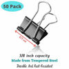 Picture of Mr. Pen- Binder Clips, Small Binder Clips, 50 Pack, 0.75 inch, Black, Small Clips, Paper Binder Clips, Binder Clips Small Size,Small Paper Clips, Office Clips, Micro Binder Clips, Mini Binder Clips