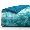 Picture of Bedsure Faux Fur Reversible Tie-dye Sherpa Throw Blanket for Sofa, Couch and Bed - Super Soft Fuzzy Fleece Blanket for Outdoor, Indoor, Camping, Gifts (50x60 inches, Teal)