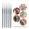 Picture of Winstonia 5 pcs Nail Art Brushes Set Liner Striping Brush for Strokes, Details Painting, Blending, Elongated Lines - FINE LINE