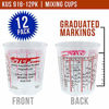 Picture of Custom Shop Pack of 12 Each - 16 Ounce Paint Mixing Cups = 1 Pint Cups Have calibrated Mixing ratios on Side of Cup Pack of 12 Paint and Epoxy Mixing Cups