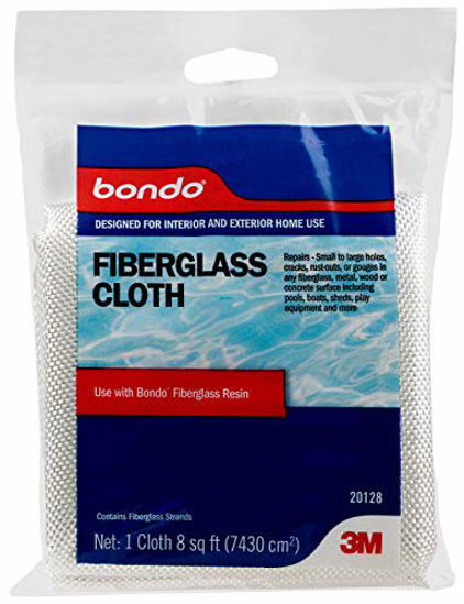 Picture of Bondo Fiberglass Cloth, Repairs Small to Large Holes, Cracks, Rust Outs or Gouges in Any Fiberglass, Metal, Wood or Concrete Surface Including Pools, Boats, Sheds, Play Equipment & More, 8 sq. ft, 1 cloth