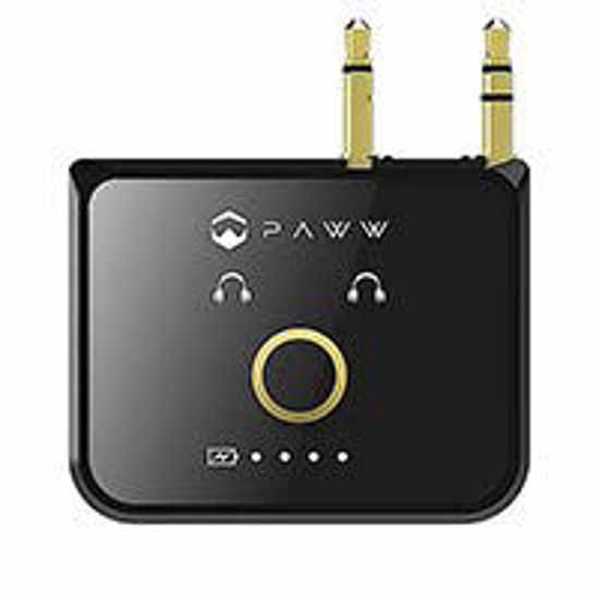 Picture of Paww WaveCast Portable Bluetooth 5.0 Audio Transmitter - Fast Charging and Wireless 3.5mm Universal Adapter w/Low Latency - Equipment Link for Audio Receiver, TV, Gaming and Home/Car Music Stereo