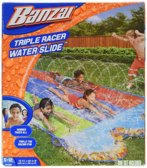 Picture of BANZAI Triple Racer Water 16 Feet Long, Slide (42326)