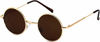 Picture of John Lennon Hipster Fashion Sunglasses Small Metal Round Circle Elton Style (2 PACK: Gold Brown and Gold Clear, 40)