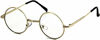 Picture of John Lennon Hipster Fashion Sunglasses Small Metal Round Circle Elton Style (2 PACK: Gold Brown and Gold Clear, 40)