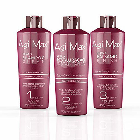 GetUSCart Agi Max Brazilian Keratin Hair Treatment Kit 3 Bottles