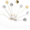 Picture of 40 Pcs Silver Gold Tone Round Tray Lapel Stick Brooch Pin Needle Suit Tie Hat Scarf Badge DIY Costume Jewelry Accessories