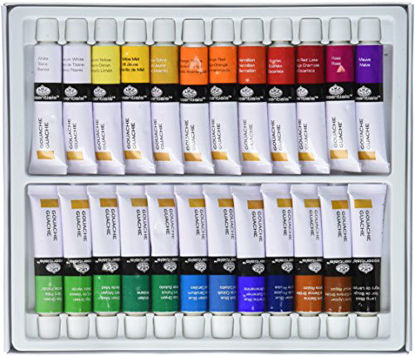 Picture of Royal & Langnickel GOU24 Gouache Color Artist Tube Paint, 12ml, 24-Pack, 12, 24 Pack