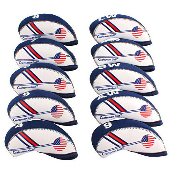 GetUSCart- Craftsman Golf White & Blue US Flag Neoprene Golf Club