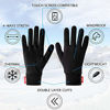 Picture of Aegend Running Gloves Women Men Touch Screen Cycling Sports Mittens Liners Warm Gloves, Black, Medium