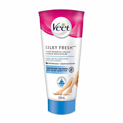Picture of Hair Remover Cream, Veet Legs & Body 3 in 1 Gel Cream Hair Remover 6.78 fl. oz., Sensitive Formula, Infused with Aloe Vera and Vitamin E. Removes Any Hair Type, Reduces Ingrown Hair, Moisturizes Skin