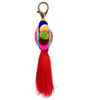 Picture of QTMY Colorful Pom Pom Tassel Long Bag Charm Pendant Keyring Keychain for Women Purse Handbag Decor (1)