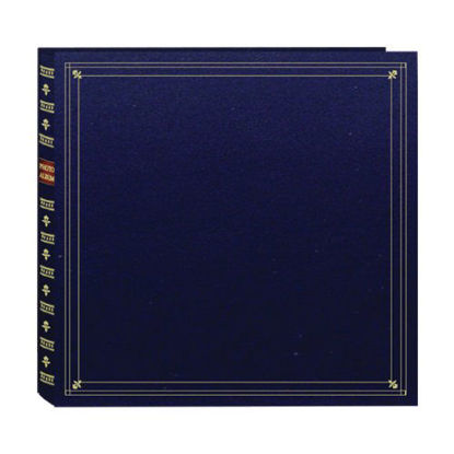 Picture of Pioneer 300 Pocket Memo Photo Album - Archival, Memo Space, European Bonded Leather, Bookshelf Design, Fits 3.5 x 5 Inch Photos - Navy Blue