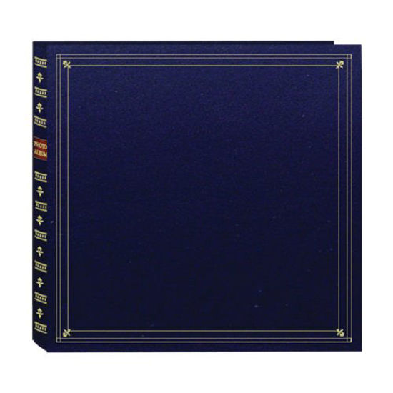 Picture of Pioneer 300 Pocket Memo Photo Album - Archival, Memo Space, European Bonded Leather, Bookshelf Design, Fits 3.5 x 5 Inch Photos - Navy Blue