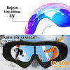 Picture of Ski Goggles, 2 Pack Snowboard Goggles Skate Glasses, Motorcycle Cycling Goggles for Kids, Boys & Girls, Youth, Men & Women, with UV 400 Protection, Wind Resistance, Anti-Glare Lenses