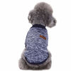 Picture of CHBORLESS Pet Dog Classic Knitwear Sweater Warm Winter Puppy Pet Coat Soft Sweater Clothing for Small Dogs (M, Navy Blue)