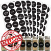 Picture of Talented Kitchen Round Spice Labels - 144 Preprinted Chalkboard Spice Labels Sticker. Chalk, Water Resistant, Write-On, Reusable, Spice Jar Label f/ Spice Organization Storage (Set of 144- Chalkboard)