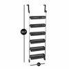 Picture of Smart Design Over The Door Pantry Organizer Rack w/ 6 Baskets - Steel & Resin Construction w/ Hooks - Hanging - Cans, Spice, Storage, Closet - Kitchen (18.5 x 63.2 Inch) [Black]