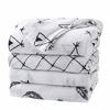 Picture of upsimples Baby Swaddle Blanket Unisex Swaddle Wrap Soft Silky Bamboo Muslin Swaddle Blankets Neutral Receiving Blanket for Boys and Girls, Large 46 x 45 inches, Set of 4-Arrow/Feather/Tent/Crisscross