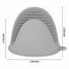 Picture of tifanso Silicone Oven Mitts Pot Holders Sets for Kitchen Heat Resistant Small Kitchen Mittens Rubber Air Fryer Mitts Mini Pot Pinch Grip for Cooking and Baking 1 Pair (Grey)