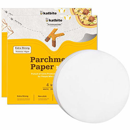 Picture of Katbite Round Patty Paper 400, 4 Inch, 5"6"7"8"9"10"12" Parchment Rounds Available, Uses for Patty Separating and Freezing