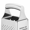 Picture of AmazonCommercial Stainless Steel Heavy-Duty Cheese Grater, 4-Sided Box Grater with Non-Slip Base, 9 Inch