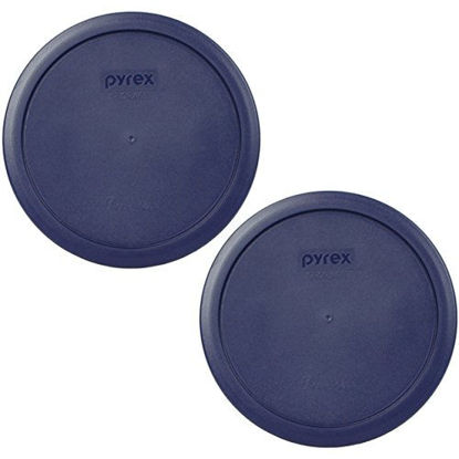 Picture of PYREX Blue Plastic Cover fits 6 & 7 cup Round Dishes (2 Lids)