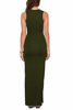 Picture of Meenew Women's Sleeveless Floor Length Maxi Stretchy Bodycon Dress Green XL