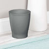 Picture of mDesign Slim Round Plastic Small Trash Can Wastebasket, Garbage Container Bin for Bathrooms, Powder Rooms, Kitchens, Home Offices, Kids Rooms - Charcoal Gray