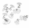 Picture of Attmu 50 Pcs Clear Heads Twist Pins for Upholstery, Slipcovers and Bedskirts, 0.5 Inches Bedskirt Pins (50 Pcs)