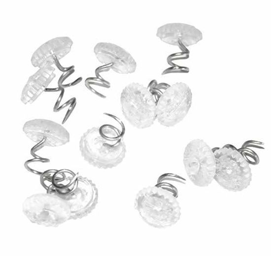 20 Pieces Upholstery Twist Pins Clear Heads Bed Skirt Pins for Slipcovers  and Bedskirts