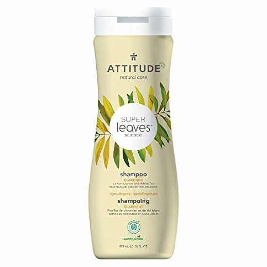 Picture of ATTITUDE Super Leaves, Hypoallergenic Clarifying Shampoo, Lemon Leaves & White Tea, 16 Fl Oz