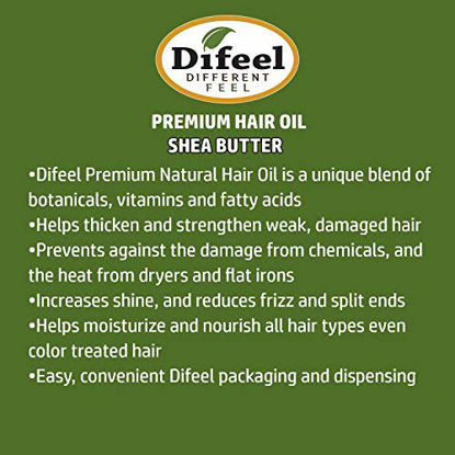 Picture of Difeel Premium Natural Hair Oil - Shea Butter 2.5 ounce (3-Pack)