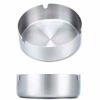 Picture of Pack of 3 Cigar Ashtray Tabletop Round Stainless Steel Ash Tray Suitable for Cigarette Ash Holder for Home,Hotel,Restaurant,Indoor,Outdoor