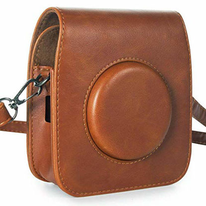 Picture of Case for Fujifilm Instax Square SQ10 Camera, EpicGadget Classic Vintage PU Leather Compact Case Bag with Adjustable Shoulder Strap for Fuji instax SQ10 (Brown)