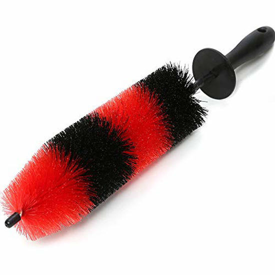 Picture of TAKAVU Master Wheel Brush, Easy Reach Wheel and Rim Detailing Brush 18 Long Soft Bristle, Car Wheel Brush, Rim Tire Detail Brush,Multipurpose use for Wheels,Rims,Exhaust Tips,Motorcycles