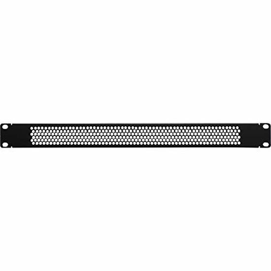 Picture of NavePoint 1U Blank Rack Mount Panel Spacer with Venting for 19-Inch Server Network Rack Enclosure Or Cabinet Black
