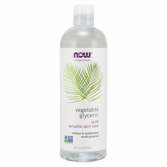 Picture of NOW Solutions, Vegetable Glycerin, 100% Pure, Versatile Skin Care, Softening and Moisturizing, 16-Ounce