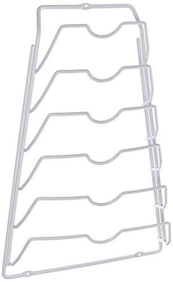 Picture of Organize It All 1963W Metal Pot Lid Rack, White, 10.63