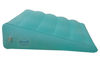 Picture of ObboMed HR-7510 Inflatable Portable Bed Wedge Pillow with Velour Surface for Sleeping, Travel, Trip Vacation, Horizontal Indention Prevent Sliding, 23 x 22 x(7.5~1.5), Cyan