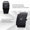 Picture of Wrist Watch Minimalist Men Square Black Dial Bussiness Style SIBOSUN Leather Strap Quartz Analog